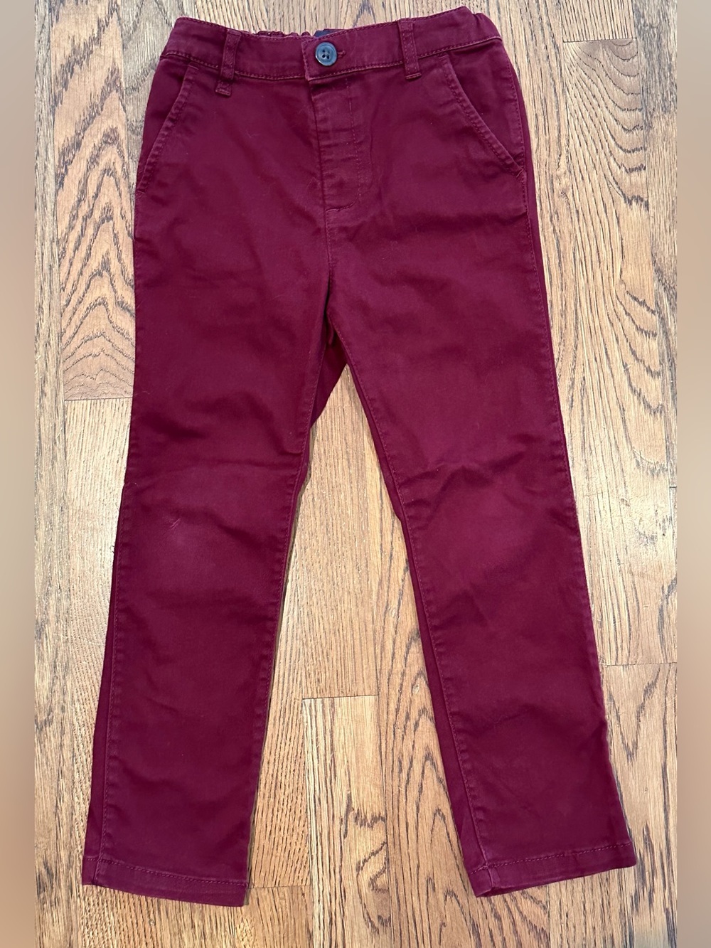 Boys Burgundy Chino Pants